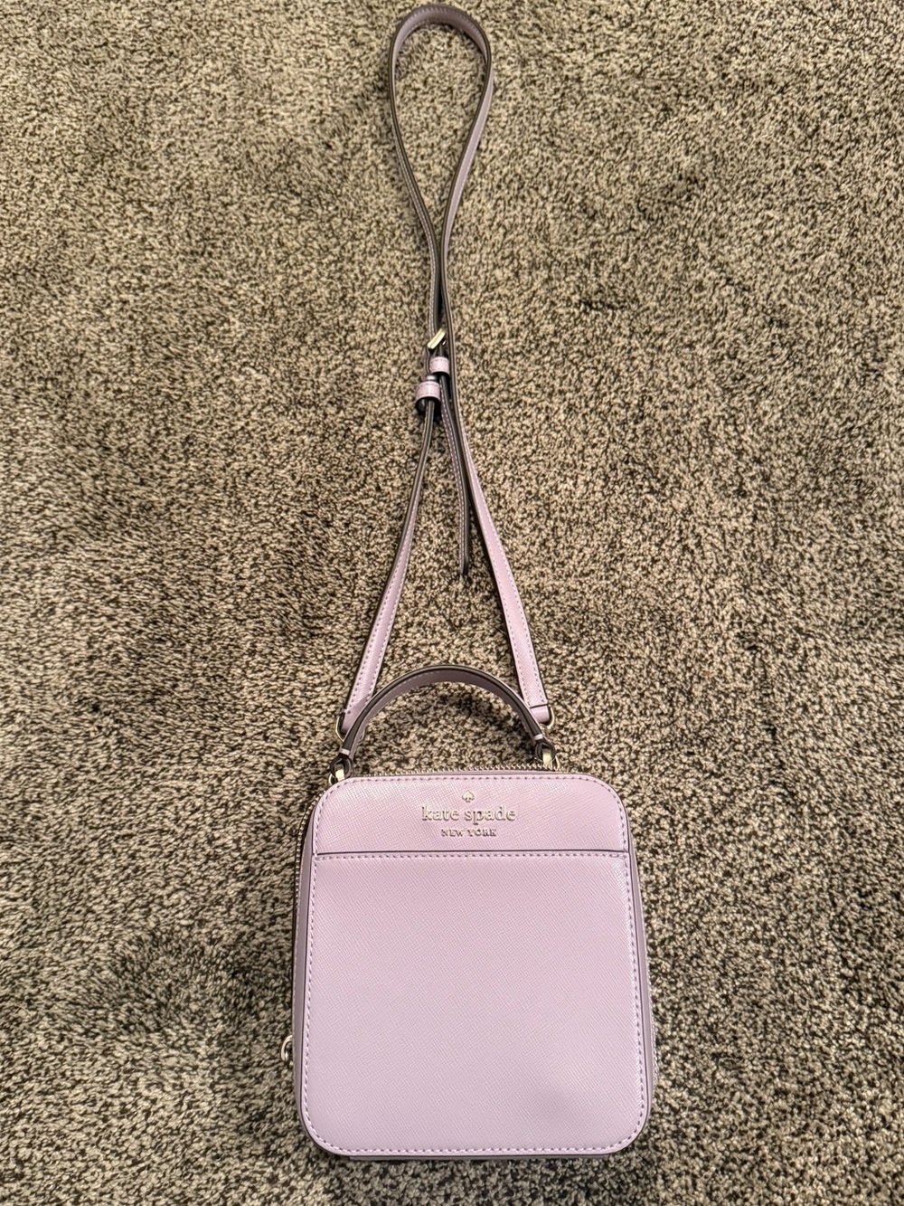 kate spade Lilac Saffiano Leather Crossbody with Top Handle